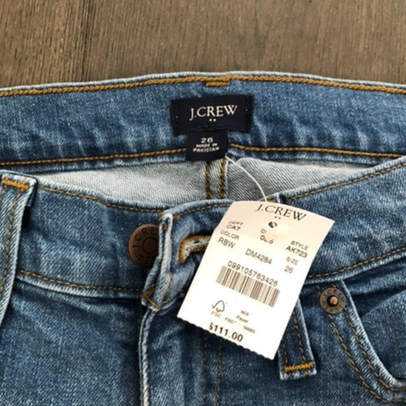 NWT J Crew Jeans Size 26 - Picture 2 of 2